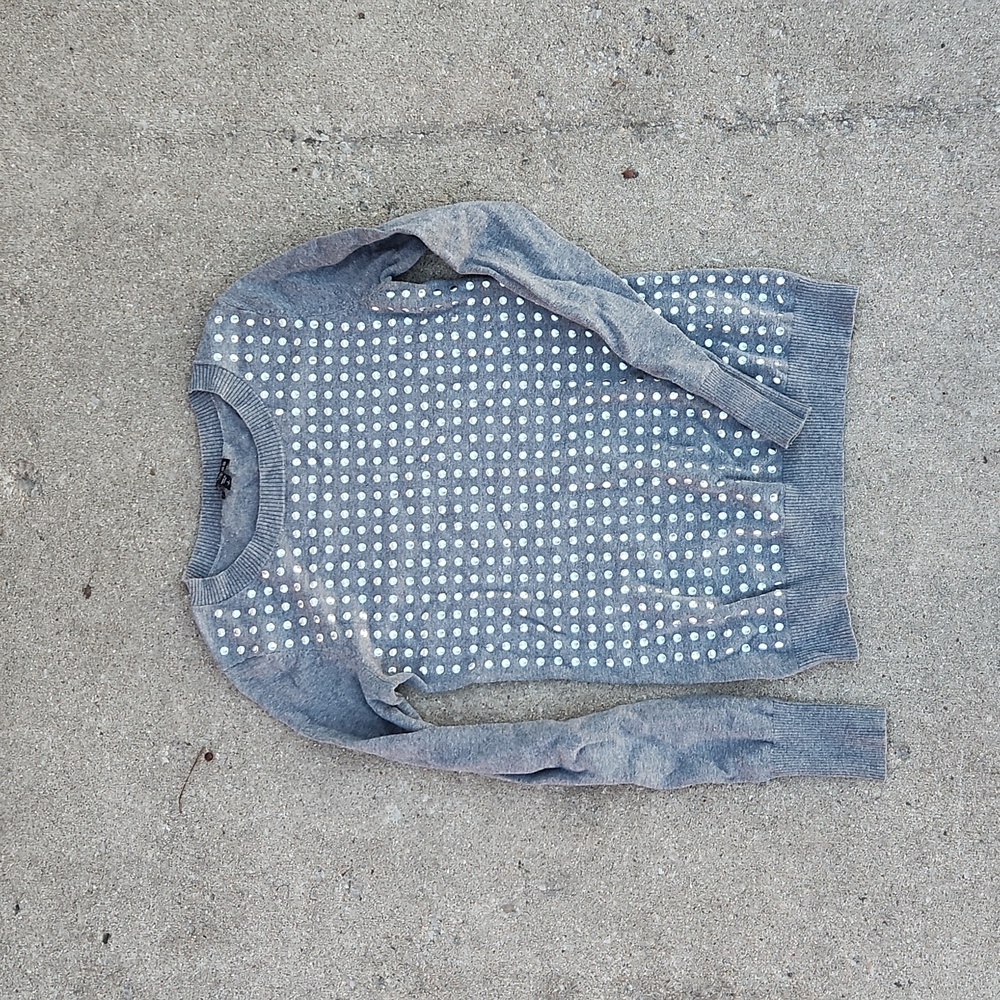 Grey Express Studded Sweater